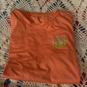 Orange Kids Shirt with Fish Logo